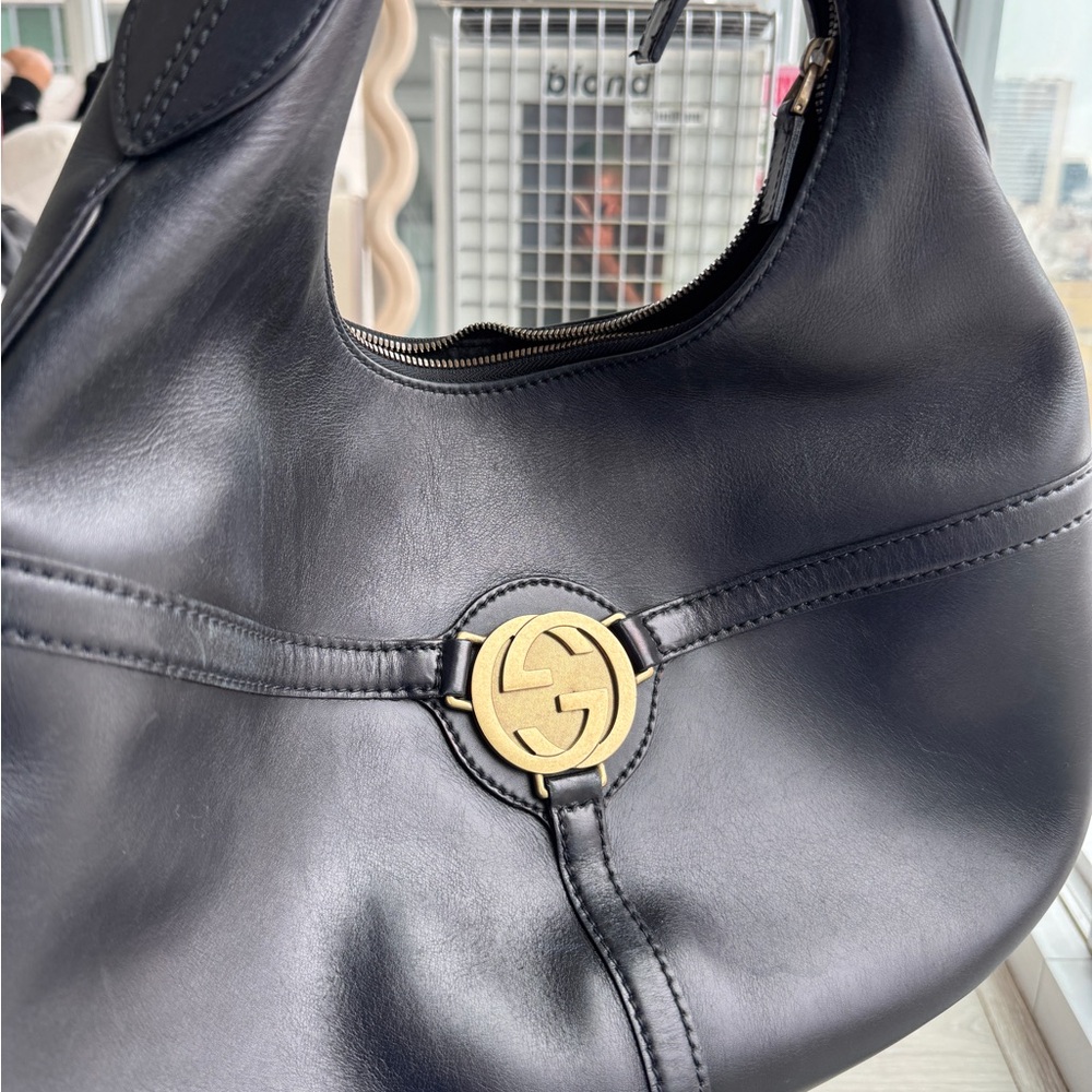 Gucci Reins Interlocking GG Leather Hobo shoulder bag - Picture 3 of 14